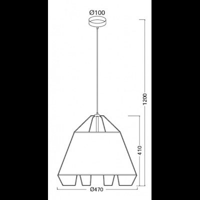 Φωτιστικό οροφής OD8003WS-BG