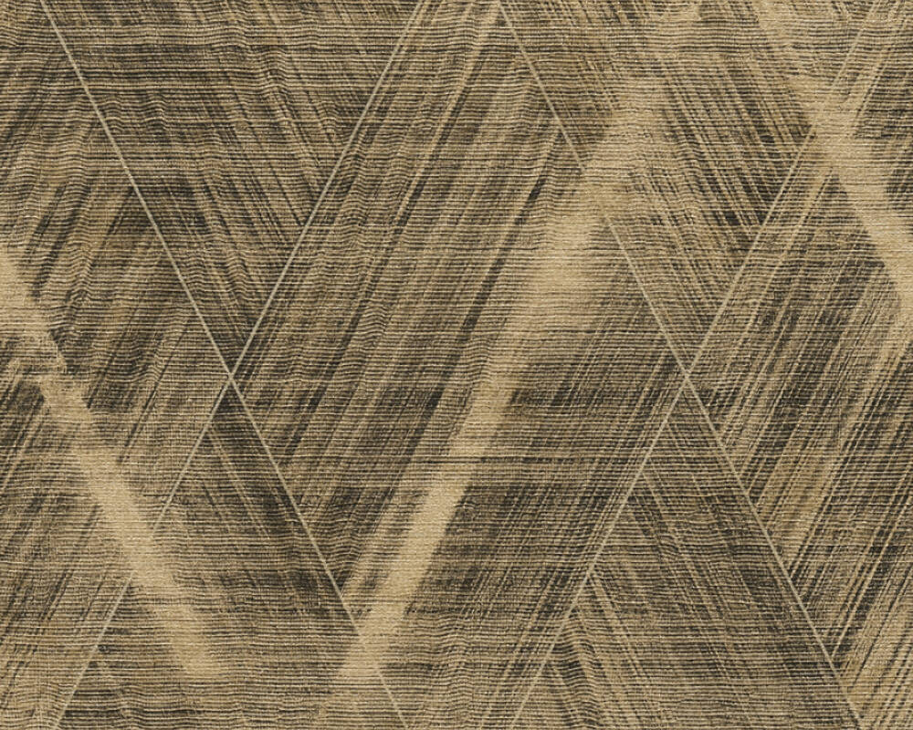 Ταπετσαρία Τοίχου Γραμμικά Σχέδια Μαύρο Χρυσό 388245 53cm x 10m