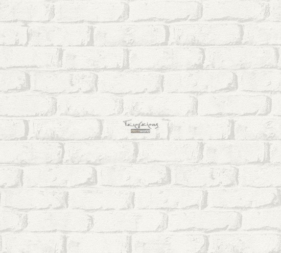 343011 Παιδική ταπετσαρία τοίχου με λευκό τούβλο 